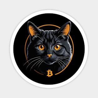 Bitcoin black cat Magnet